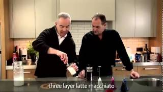 aerolatte  milk frother makes three layer caffè latte macchiato [upl. by Robb]