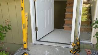 Jeld Wen Front Door Installation  Really crappy products and craftsmanship PART 1 [upl. by Lonnie]