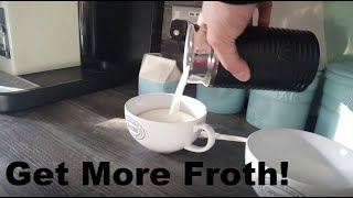 How to Get More Froth from Your Nespresso Coffee Aeroccino  Nespresso tips and help [upl. by Tanhya]